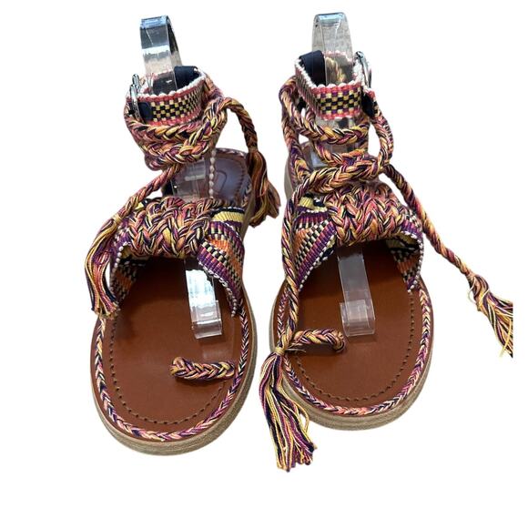 Amambaih LORENA Flat Sandals  Hand Crafted in Spain Size 37 US 7 - Picture 3 of 9